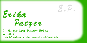 erika patzer business card